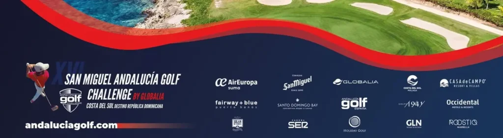 patrocinadores SAN MIGUEL XVI CIRCUITO ANDALUCÍA GOLF CHALLENGE COSTA DEL SOL DESTINO REPÚBLICA DOMINICANA BY GLOBALIA