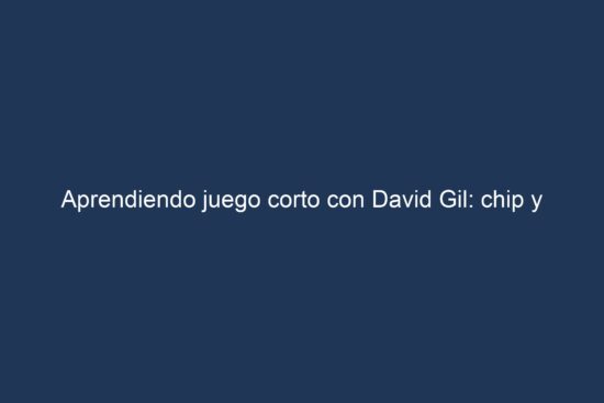 Learning short game with David Gil: chip and pitch