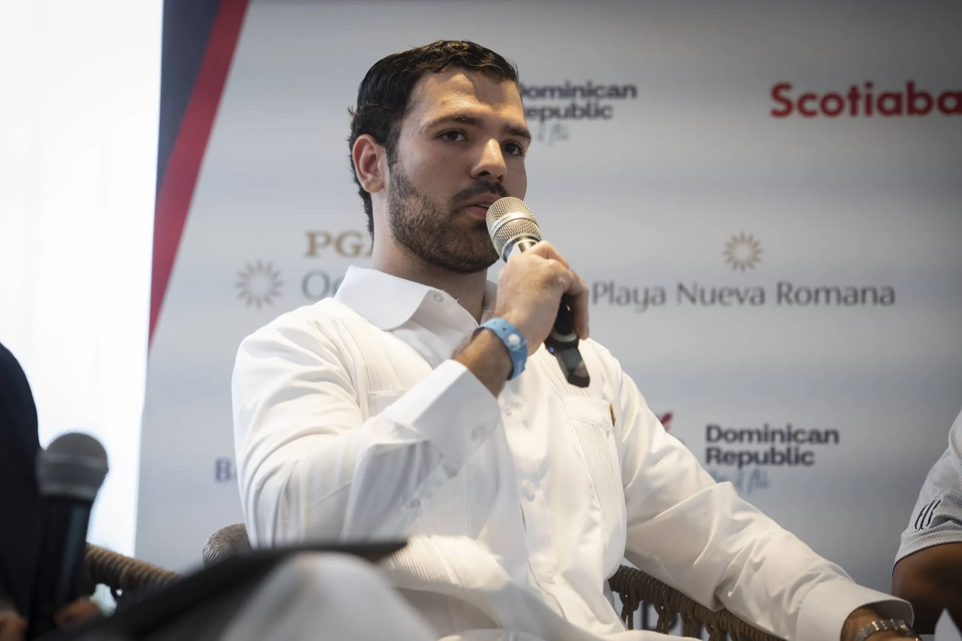 Jean Carlos Navarro, del Ministerio de Turismo de República Dominicana, en la presentación del torneo
